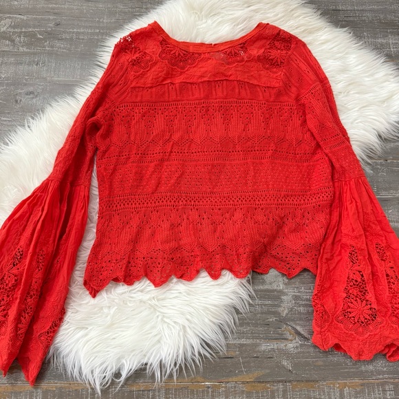 FREE PEOPLE Women's Once Upon A Time Lace Top - Picture 6 of 8